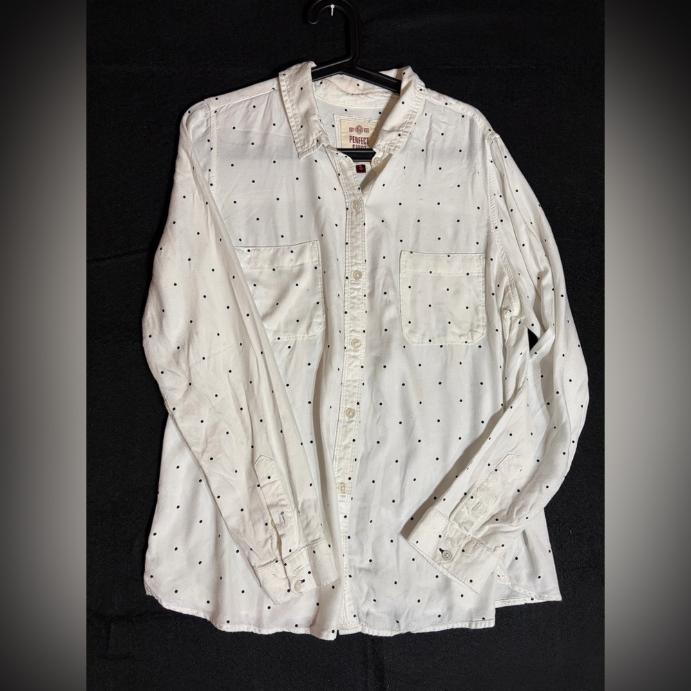 White Polka Dot Men's Shirt